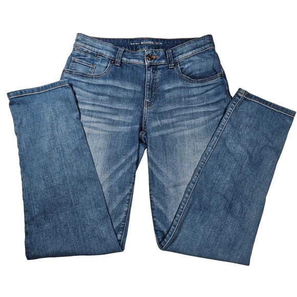 Chico's Denim - Chicos The Platinum Boyfriend Jeans Tapered Leg Medium Wash Blue Women's 00/XS/2